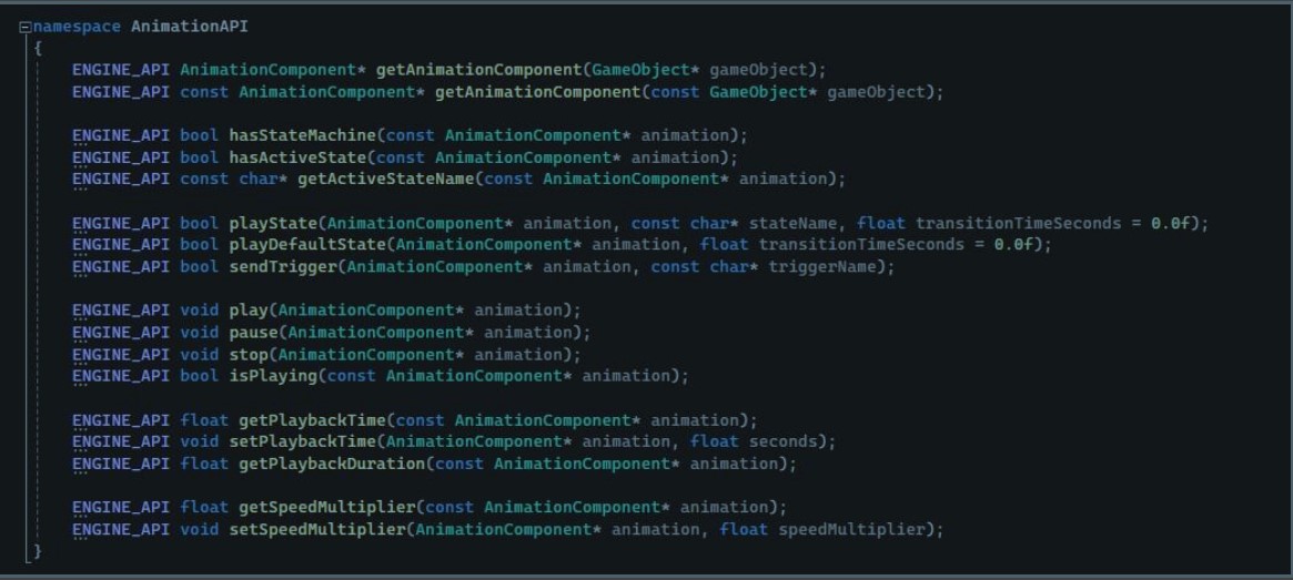 Basic functions exposing the animation system to gameplay scripts