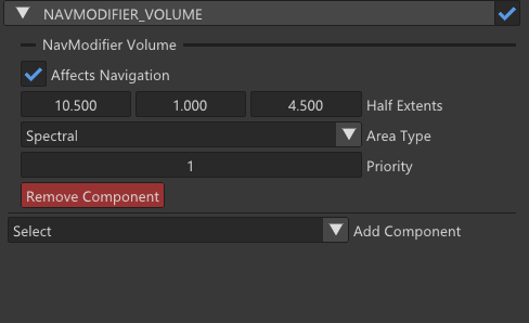 Image showing navigation profiles exposed to gameplay scripts in the editor.