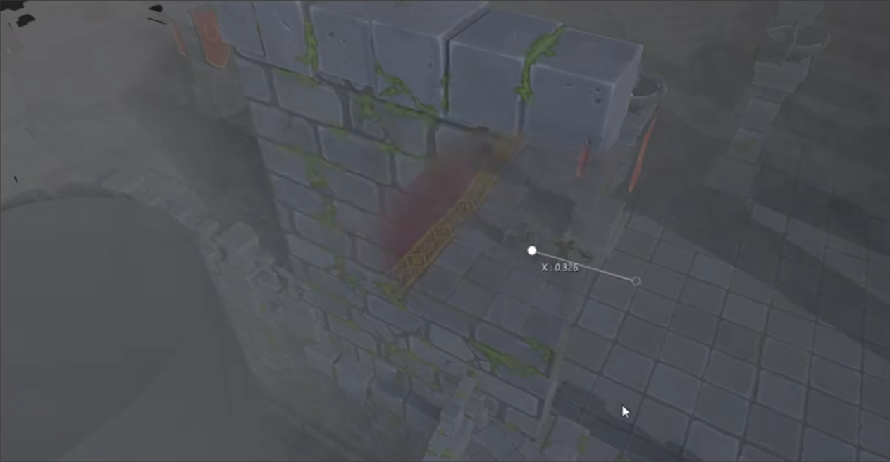 We can see both characters through the wall.