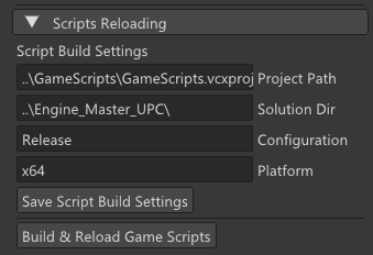 Editor build settings